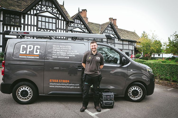 Ian Plant with CPG van in Sandbach